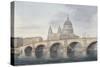 View of Blackfriars Bridge and St Paul's Cathedral, London, 1790-null-Stretched Canvas