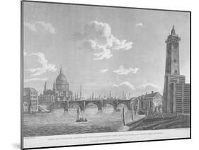 View of Blackfriars Bridge and St Paul's Cathedral, London, 1803-Daniel Turner-Mounted Giclee Print