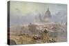 View of Blackfriars Bridge and St Paul's Cathedral, London, 1840-David Roberts-Stretched Canvas