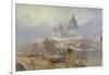 View of Blackfriars Bridge and St Paul's Cathedral, London, 1840-David Roberts-Framed Giclee Print