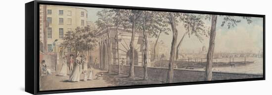 View of Blackfriars Bridge, from York Terrace, 1786-null-Framed Stretched Canvas
