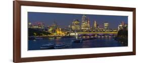 View of Blackfriars Bridge over the River Thames, St. Paul's Cathedral and The City of London-Frank Fell-Framed Photographic Print