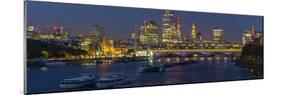 View of Blackfriars Bridge over the River Thames, St. Paul's Cathedral and The City of London-Frank Fell-Mounted Photographic Print
