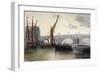 View of Blackfriars Bridge, with Boats in the Foreground, London, C1835-Thomas Hollis-Framed Giclee Print
