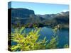 View of Bled Island from Bled Castle, Lake Bled, Slovenia-Lisa S. Engelbrecht-Stretched Canvas