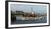 View of boats at a harbor, Rockland Harbor, Rockland, Knox County, Maine, USA-null-Framed Photographic Print