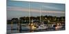 View of boats at a harbor, Rockland Harbor, Rockland, Knox County, Maine, USA-null-Mounted Photographic Print