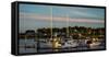 View of boats at a harbor, Rockland Harbor, Rockland, Knox County, Maine, USA-null-Framed Stretched Canvas