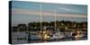 View of boats at a harbor, Rockland Harbor, Rockland, Knox County, Maine, USA-null-Stretched Canvas