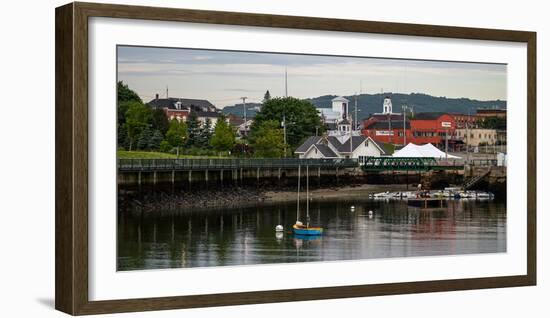 View of boats at a harbor, Rockland Harbor, Rockland, Knox County, Maine, USA-null-Framed Photographic Print