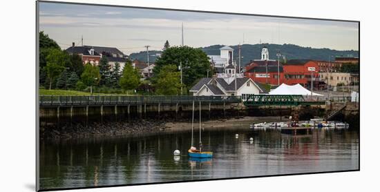 View of boats at a harbor, Rockland Harbor, Rockland, Knox County, Maine, USA-null-Mounted Photographic Print