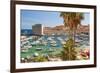 View of boats in Old Port, Dalmatian Coast, Adriatic Sea, Croatia, Eastern Europe.-Tom Haseltine-Framed Photographic Print