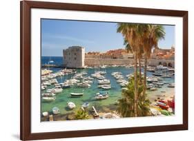 View of boats in Old Port, Dalmatian Coast, Adriatic Sea, Croatia, Eastern Europe.-Tom Haseltine-Framed Photographic Print