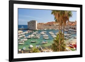 View of boats in Old Port, Dalmatian Coast, Adriatic Sea, Croatia, Eastern Europe.-Tom Haseltine-Framed Photographic Print