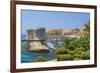 View of boats in Old Port, Dubrovnik, Dalmatian Coast, Adriatic Sea, Croatia, Eastern Europe.-Tom Haseltine-Framed Photographic Print