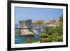 View of boats in Old Port, Dubrovnik, Dalmatian Coast, Adriatic Sea, Croatia, Eastern Europe.-Tom Haseltine-Framed Photographic Print