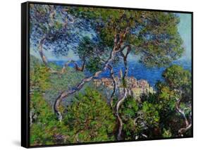 View of Bordhighera, Italy.-Claude Monet-Framed Stretched Canvas