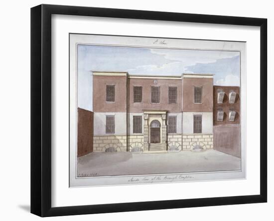 View of Borough Compter, a Debtors' Prison in Mill Lane, Bermondsey, London, 1826-G Yates-Framed Giclee Print