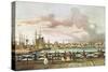 View of Boston and the South Boston Bridge C. 1829-Jacques Milbert-Stretched Canvas