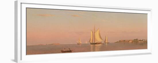 View of Boston Harbour Near Castle Island, 1872-Francis Augustus Silva-Framed Giclee Print