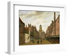 View of Boterbrug with the Tower of the Stadhuis, Delft, C.1653-59-Jan Van Der Heyden-Framed Giclee Print