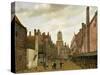 View of Boterbrug with the Tower of the Stadhuis, Delft, C.1653-59-Jan Van Der Heyden-Stretched Canvas