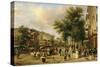 View of Boulevard Montmartre, Paris, 1830-Guiseppe Canella-Stretched Canvas