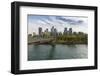 View of Bow River and Downtown from Sunnyside Bank Park, Calgary, Alberta, Canada, North America-Frank Fell-Framed Photographic Print