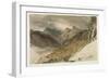 View of Bowfell (Cumbria) and the Langdale Pikes from near Harry Place, 1806 (W/C & Graphite on Buf-John Constable-Framed Giclee Print