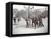 View of Boys Playing Basketball on a Court at Tompkins Square Park on Arbor Day, New York, 1904-Byron Company-Framed Stretched Canvas