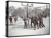 View of Boys Playing Basketball on a Court at Tompkins Square Park on Arbor Day, New York, 1904-Byron Company-Stretched Canvas