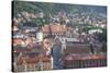 View of Brasov, Transylvania, Romania, Europe-Ian Trower-Stretched Canvas