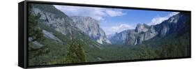 View of Bridal Veil Falls at Yosemite Valley, Yosemite National Park, California, USA-Paul Souders-Framed Stretched Canvas