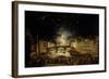 View of Bridge at Carraja with Fireworks for Celebration of St John Baptist-null-Framed Giclee Print