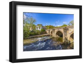 View of bridge over the Derwent River in Matlock Town, Derbyshire, England, United Kingdom, Europe-Frank Fell-Framed Premium Photographic Print