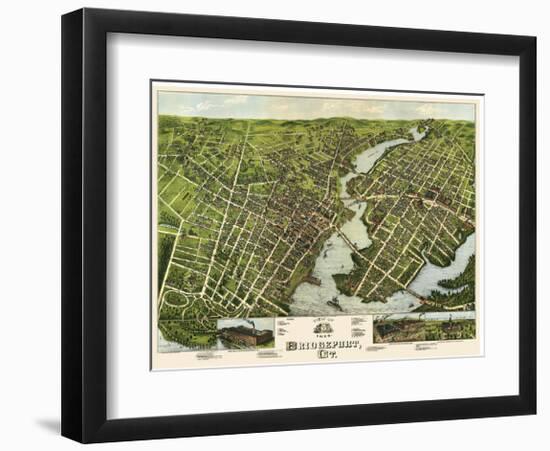 View of Bridgeport, Connecticut, 1875-O^H^ Bailey-Framed Giclee Print