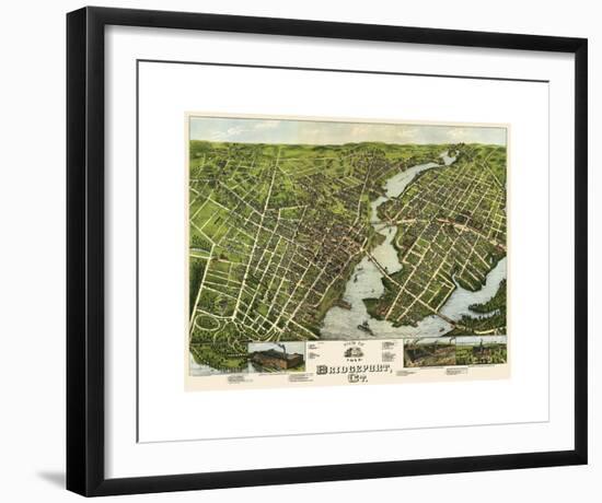 View of Bridgeport, Connecticut, 1875-O^H^ Bailey-Framed Giclee Print