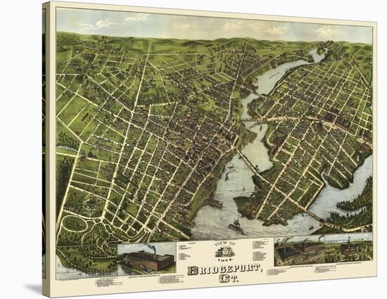 View of Bridgeport, Connecticut, 1875-O^H^ Bailey-Stretched Canvas