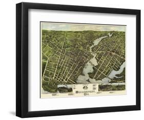 View of Bridgeport, Connecticut, 1875-O^H^ Bailey-Framed Art Print