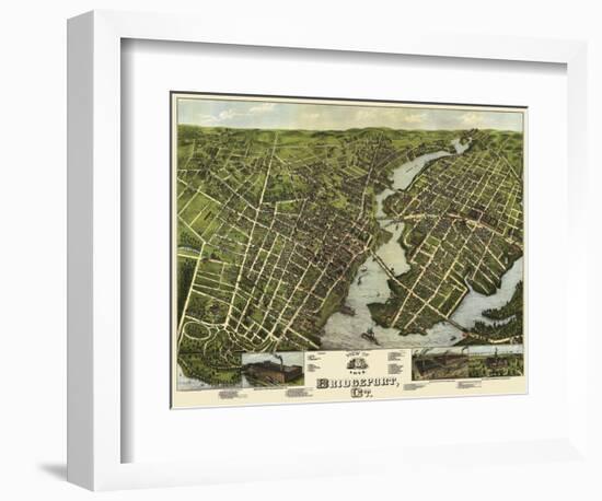 View of Bridgeport, Connecticut, 1875-O^H^ Bailey-Framed Art Print