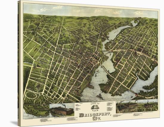 View of Bridgeport, Connecticut, 1875-O^H^ Bailey-Stretched Canvas