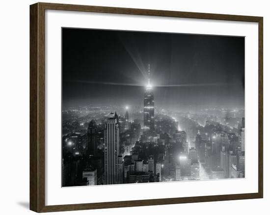 View of Brightest Continuous Manmade Source of Light-Sam Goldstein-Framed Photographic Print