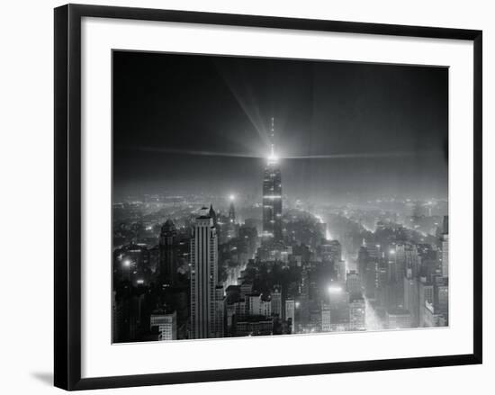 View of Brightest Continuous Manmade Source of Light-Sam Goldstein-Framed Photographic Print