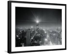 View of Brightest Continuous Manmade Source of Light-Sam Goldstein-Framed Photographic Print