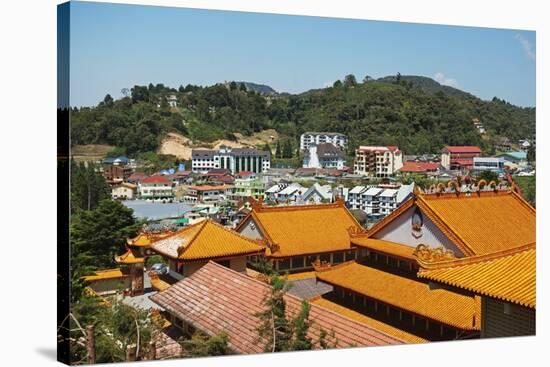 View of Brinchang Town and Chinese Temple, Cameron Highlands, Pahang, Malaysia, Asia-Jochen Schlenker-Stretched Canvas