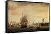 View of Bristol Dock and Quay, 1787-Thomas Whitcombe-Framed Stretched Canvas