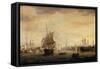 View of Bristol Dock and Quay, 1787-Thomas Whitcombe-Framed Stretched Canvas