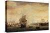 View of Bristol Dock and Quay, 1787-Thomas Whitcombe-Stretched Canvas