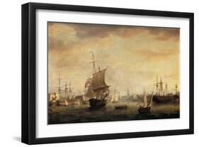 View of Bristol Dock and Quay, 1787-Thomas Whitcombe-Framed Giclee Print