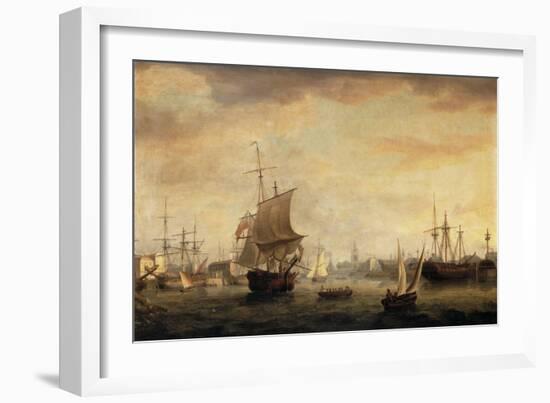 View of Bristol Dock and Quay, 1787-Thomas Whitcombe-Framed Giclee Print